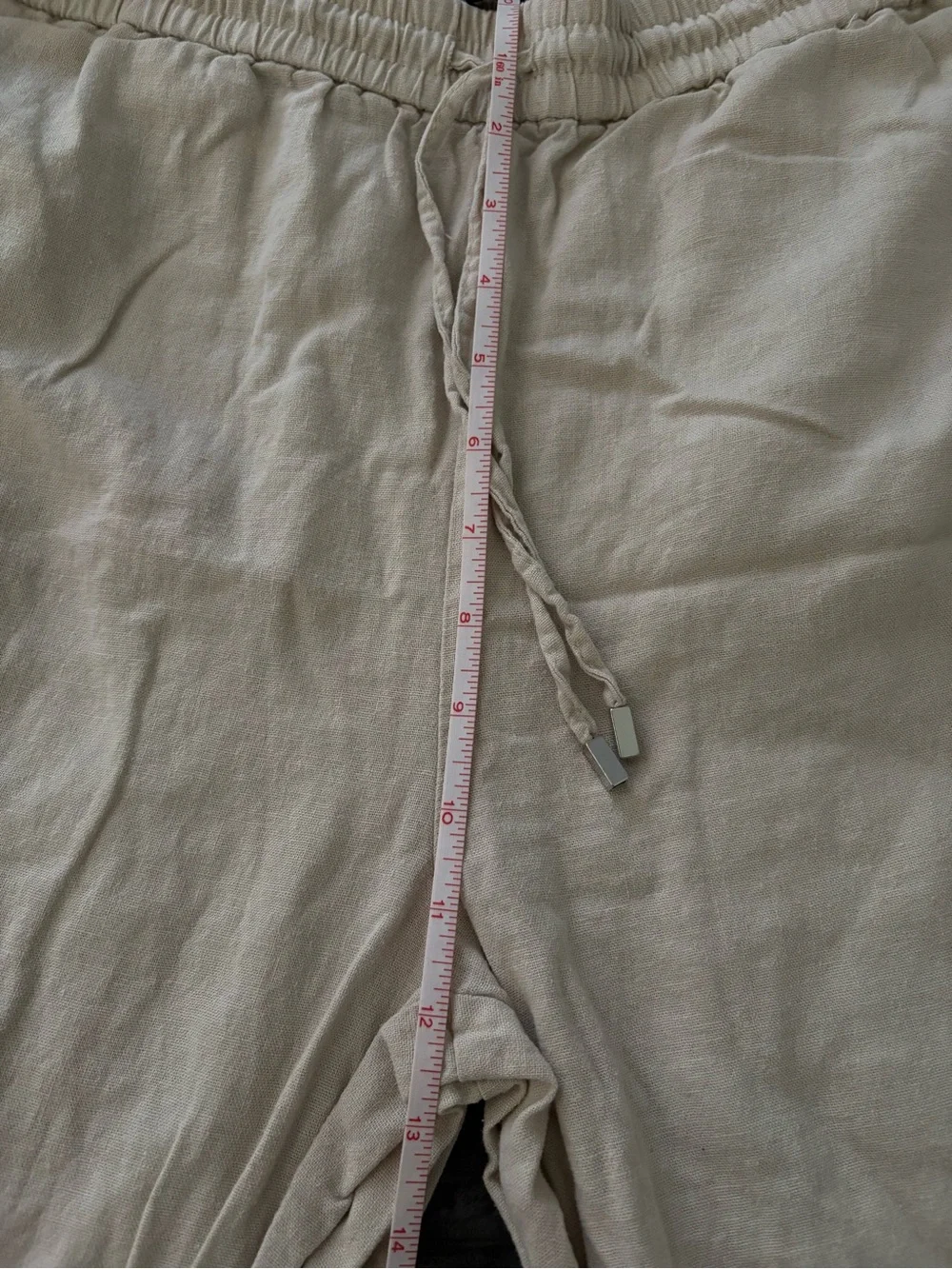ZARA textured wide leg linen pants